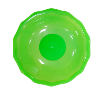 Green Round Medium Plastic Plate